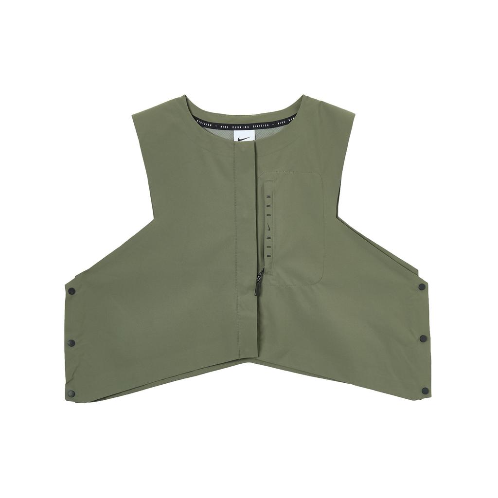 Nike Storm-FIT Run Division Reversible Hooded Jacket With Logo Print Women Jacket Olive-Green DV1247-222