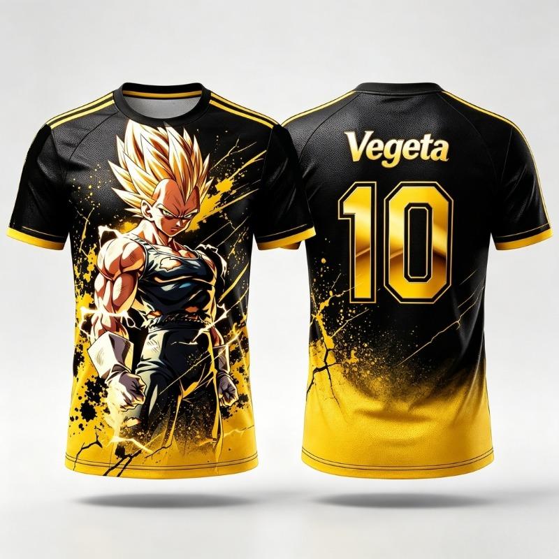 Dragon Ball Vegeta Super Saiyan T-Shirt 3D-Druck Anime T-Shirt Sportbekleidung Herren Damen Fans Streetwear Familien-Partnerlooks