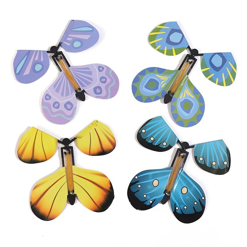 12 Piece Set of Magic Flying Butterfly Toys with Rubber Bands - Colorful Organ Bookmark, Suitable for Party Gifts, Pinata Fillers, Classroom Rewards