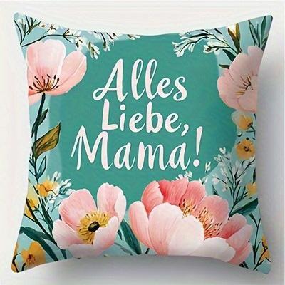 Home Decor Floral DANKE MAMA Cushion for Mom Pattern Cushion Cover Suitable for Sofa Bedroom Car Pillow Cover