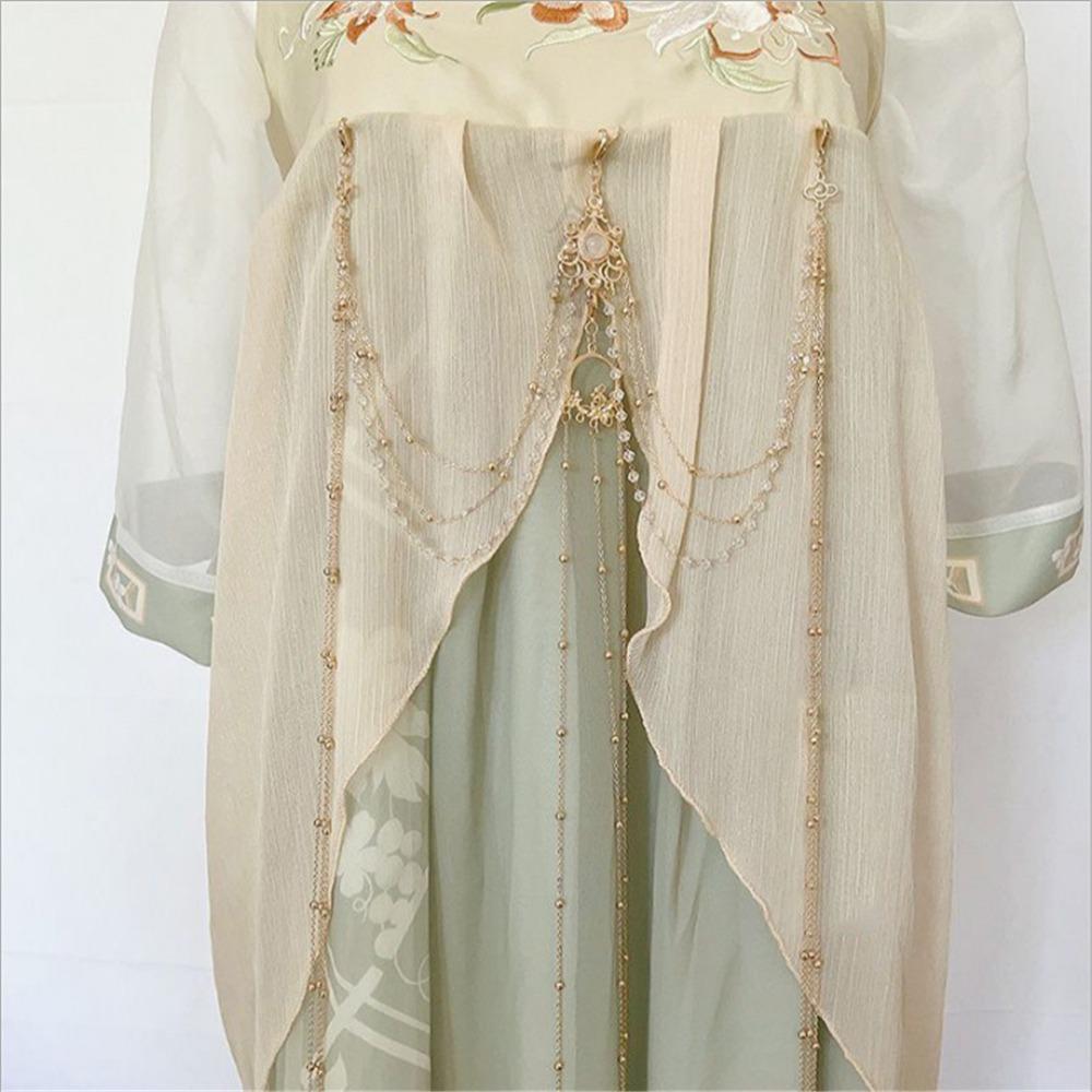 

Съемная подвеска для пояса в китайском стиле Традиционная сплавная прессованная цепь для наряда Ханфу C