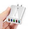 Multi-Port USB Charger with LED - Compatible with EU, US, UK Standards for Mobile Devices