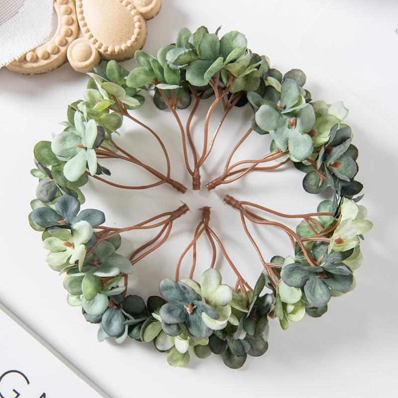 10PCS Silk Hydrangea Heads Artificial Flowers for Home Wedding Decor Candy Box Garlands Handmade Flower Arrangement Accessories