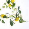 200cm Artificial Eucalyptus Lemon Garland Faux Floral Hanging Vine Rustic Greenery Wreath for Home Wedding Party Decor
