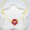 Collana a Catena per Clavicola con Ciondolo a Fiore Novel Europeo e Americano, Versatile