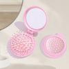 1/2Pcs Mini Air Cushion Brush with Mirror Folding Round Mirror Scalp Massage Brush