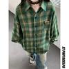 Women's Plaid Long Sleeve Shirt - Casual, Loose-Fit Top for Autumn and Spring