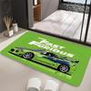 JDM Car Floor Mat Graphic Printed Flannel Doormats for Bathroom Kitchen Entrance Carpet Home Decor