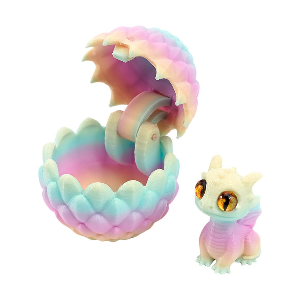 3D Printed Dragon Eggs with Dragon 3D Printed Animals Toy Tabletop Centerpieces for Home Car Office Tabletop Ornament