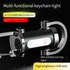 LED Keychain Flashlight with Multiple Modes and External Charging Capability