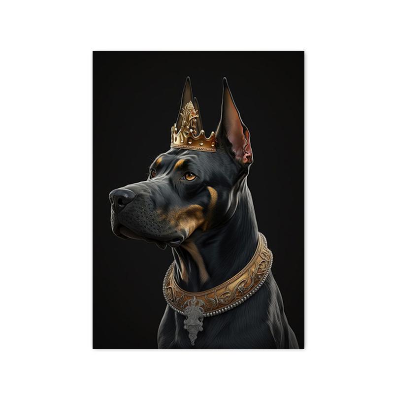 Black Gold Animals King Gorilla Lion Posters Prints Rabbit Elephant Canvas Paintings Wall Art Picture for Living Room Home Decor