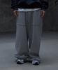 Tonilolenseu Wide Symbol Logo Sweatpants Melange Grey