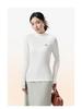 Women's Semi-High Neck Heat-Generating Antibacterial Base Layer - Slimming, Skin-Friendly Knitwear for Autumn/Winter