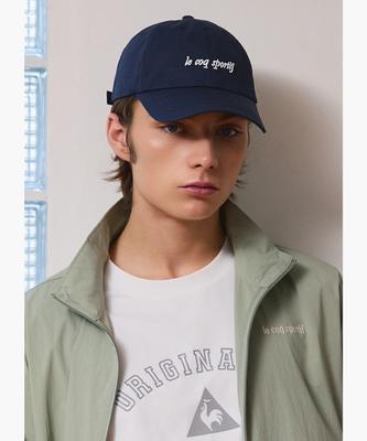 LECOQ Volume Lettering Cotton Twill Ball Cap - Navy Qr123Acp24