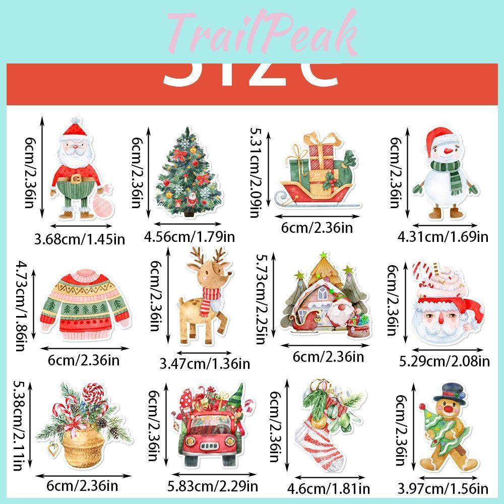 Table Theme Christmas Decor Disposable Paper Straws Set With Santa Claus Pattern