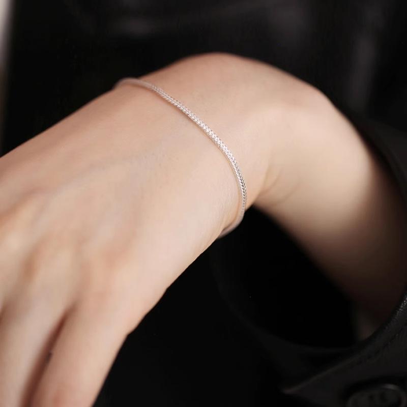 VENTFILLE 925 Sterling Silver Extremely Fine Bracelet For Women Girl Keel Chain Simplicity Versatile Jewelry Gift Dropshipping