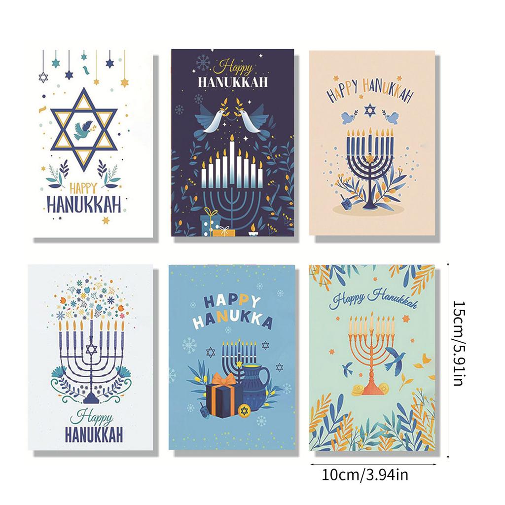 30 ks Menora Pták Veselé Chanuky Pohlednice s Obálkou Humor Svátek pro Muže a Ženy Židovský Svátek Poznámková karta