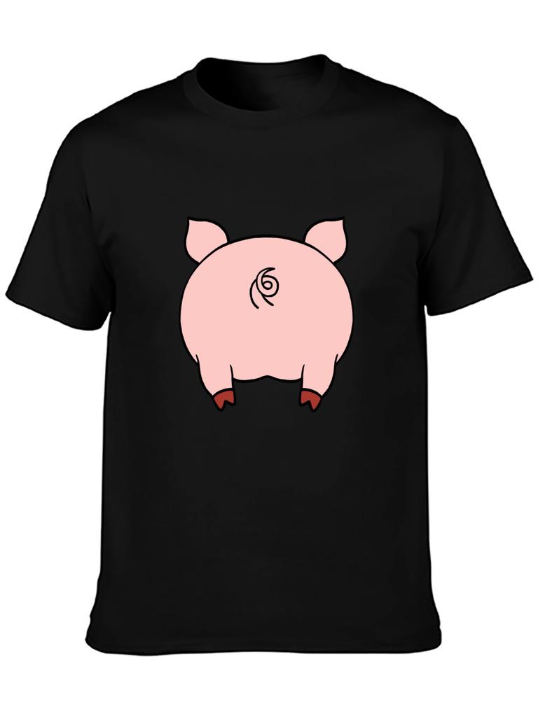 Top Short Sleeve Pig Butt Anime T Shirt Hip Hop Fashion Country Music Movie Peripheral