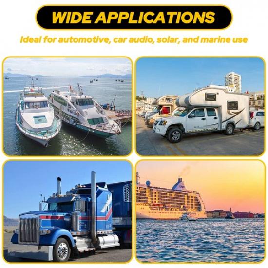 2X Power Terminal Distribution Screws Block Bar Battery For Car/Boat/Marine Bus