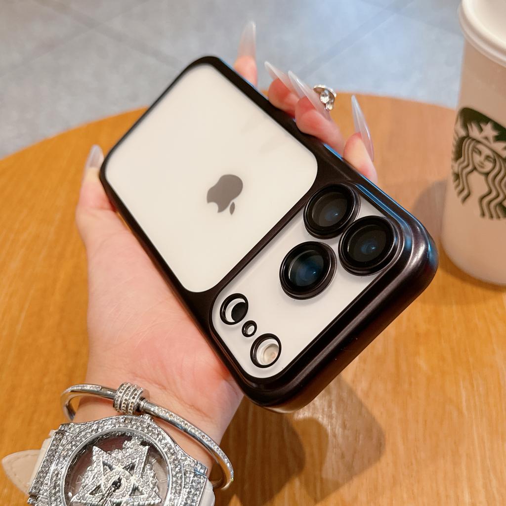 Luxury Plating Matte Transparent Wireless Charging Phone Case For iPhone 17 16 15 14 13 Pro Max Air Plus Shockproof Clear Cover