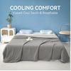 Cool Ice Silk Summer Quilt Set Washable Air Conditioner Blanket for Kids & Adults Soft Breathable Bedding with Multiple Sizes