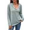Fall Winter New Women's Solid Color Button Hooded Loose Long Sleeve Sweatshirt Top Leisure Leisure Trade for Europe America