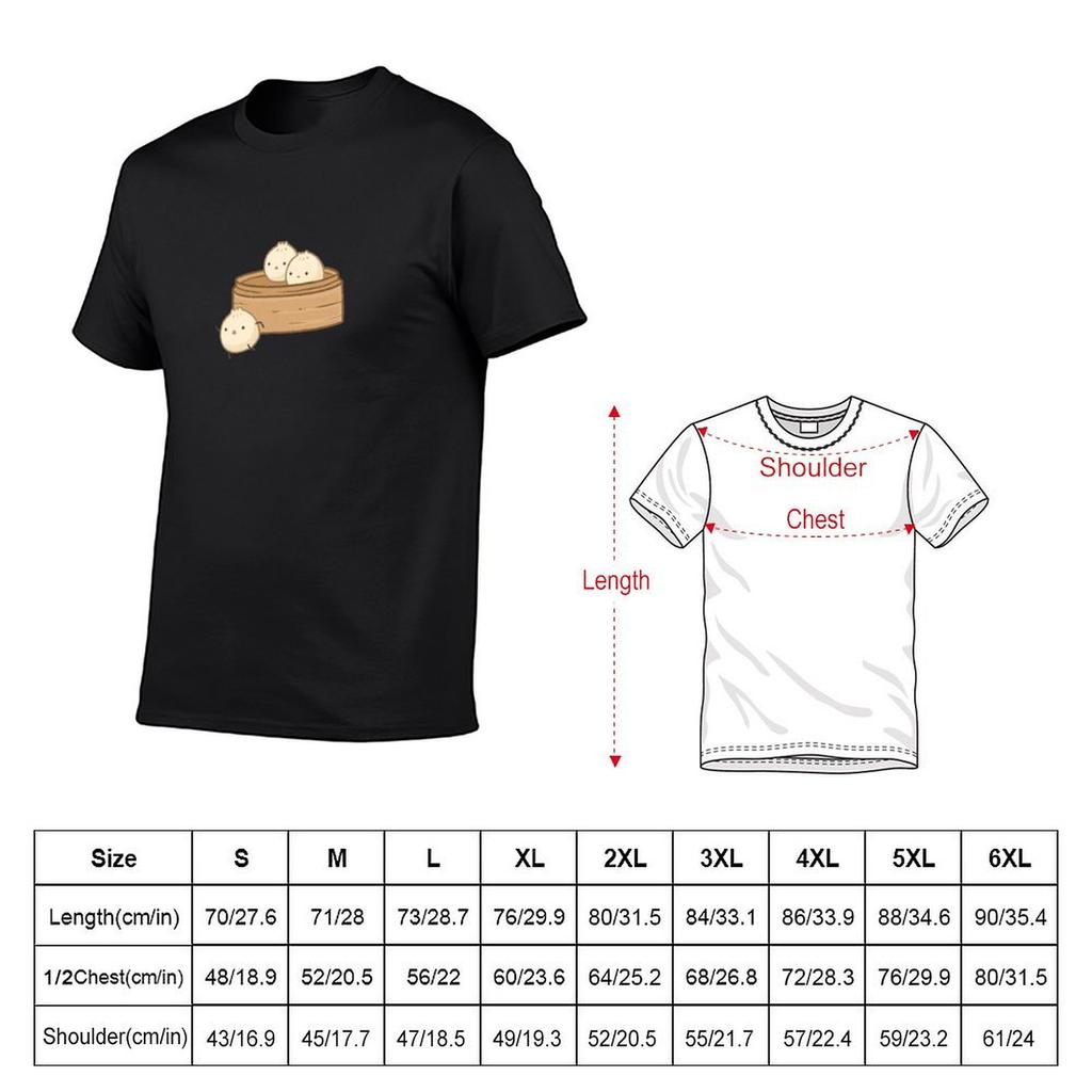 Cute Runaway Dim Sum Bao Tshirt Blouse boys whites Short sleeve tee funnys t shirts for men pack
