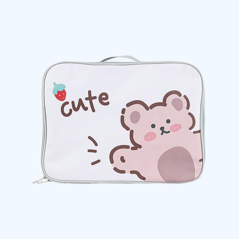 Cartoon Travel Bag Large-capacity Cosmetic Clothing Storage Bag Cute Cartoon Printing Wear-resistant Portable Outdoor Travel Bag
