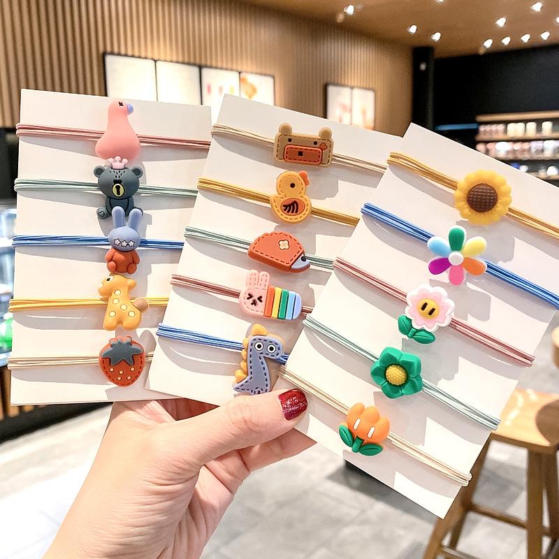 Little Girl's Hair Accessory - Hair Elastic Band, Small Hair String, Hair Decoration, Hair Tie, Cute Soft Rubber Cartoon Hair Ring