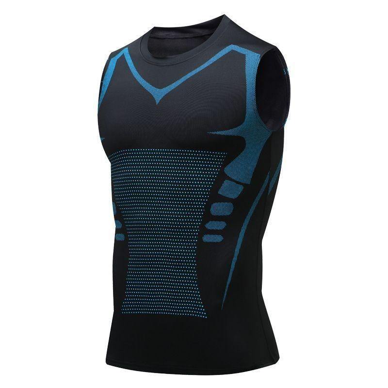 Mens Quick-Dry Compression Long Sleeve Cycling Jersey Breathable Athletic Base Layer Running Gym Basketball Training