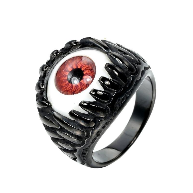 Meier Eye-catching retro devil s eye ring - adjustable open design jewelry чёрный