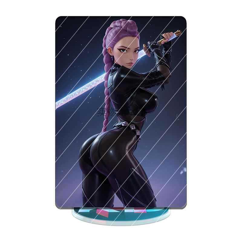 Kawaii K-Pop Demon Hunters Anime Zoe Rumi Mira Saja Boys Superstar Acrylic Surroundings Standing Sign 15Cm Desktop Ornaments