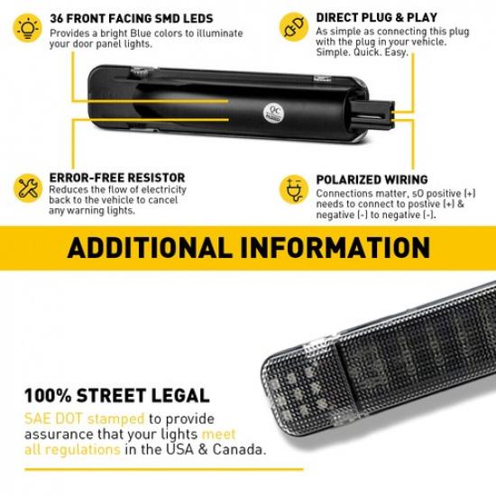 Pair Door LED Courtesy Light For Chevy Silverado Suburban Tahoe GMC Sierra Yukon