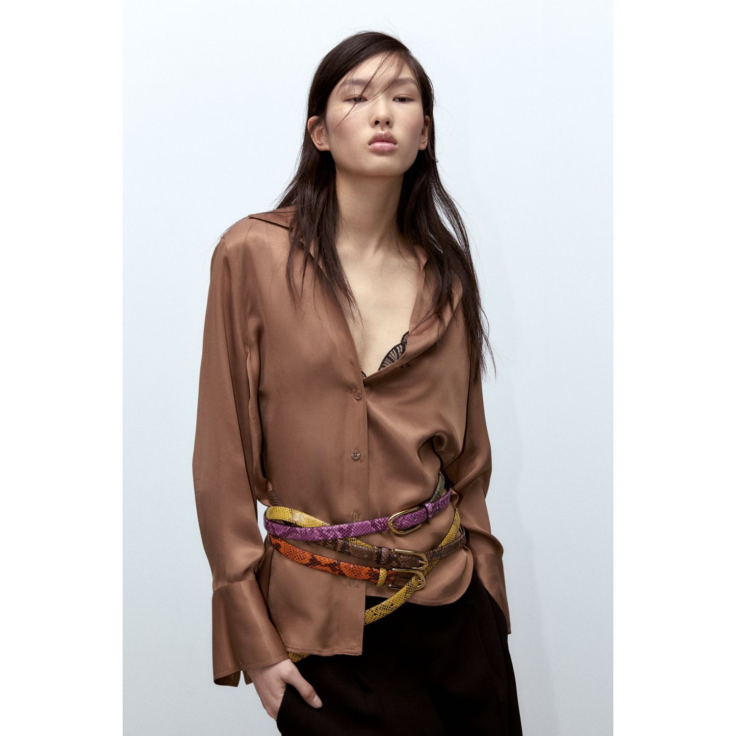 

SNAKESKIN-EFFECT LEATHER BELT