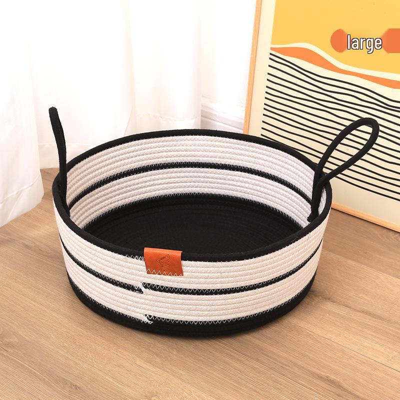 Hand-Woven All-Season Washable Scratch-Resistant Cat Pet Bed Mat
