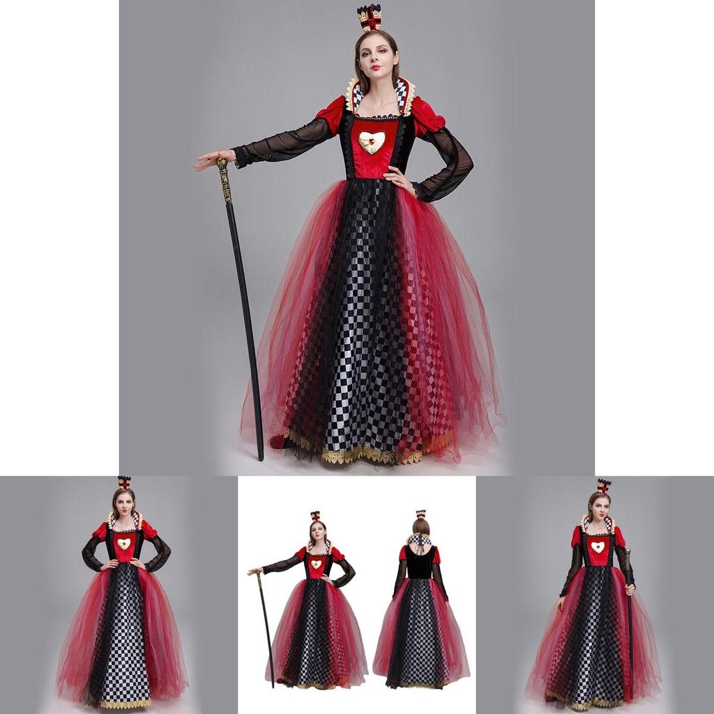 Alice In Wonderland Queen Of Hearts Halloween Costume Vintage Unique Look