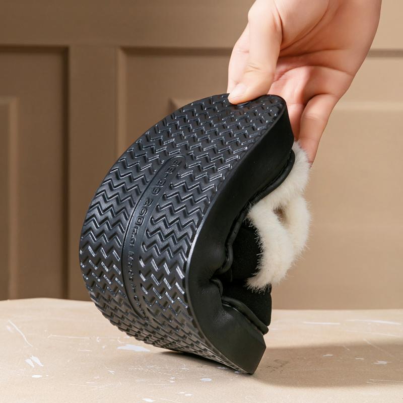 Memory Foam Slippers Women Suede Platform EVA Sole Warm Home Shoes Winter Non Slip Comfortable