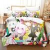Hololive Neko Mata Okayu Ložní souprava Jednolůžko Dvojlůžko Plná Velikost Queen King Ložní souprava Aldult Dítě Ložnice Sady povlečení 3D Anime