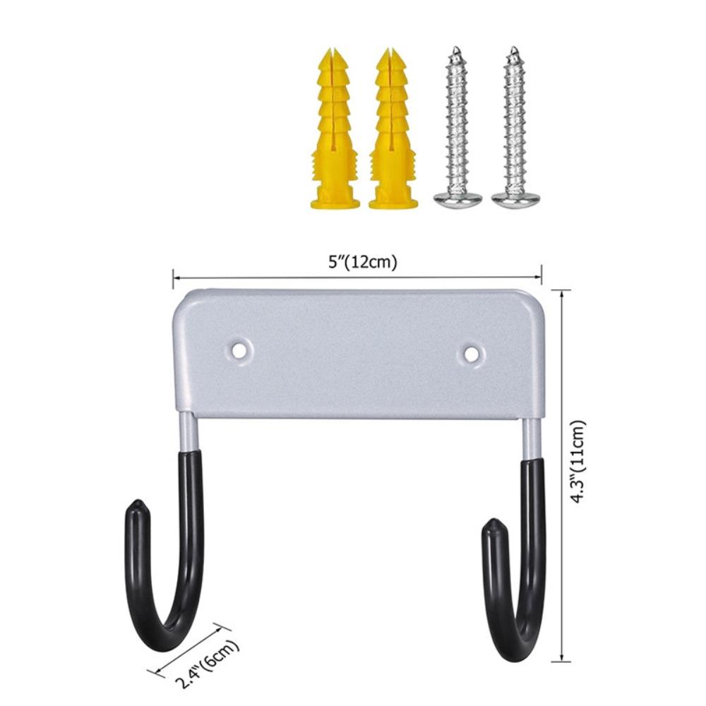 Space Saving Iron Board Wall Mount Dual Hooks Iron Board Holder  Laundry Room Storage