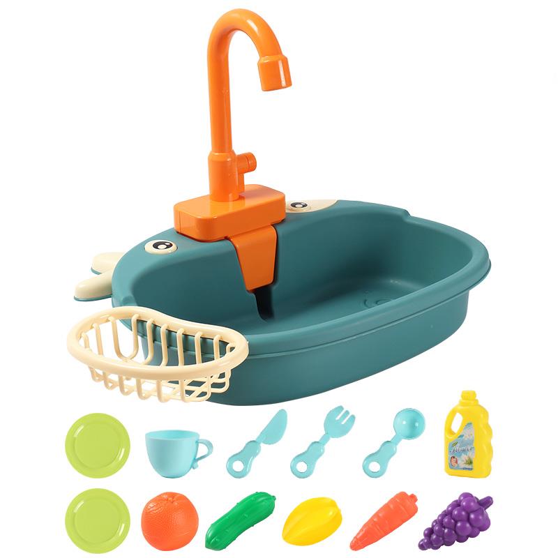 Set Children Role Play Girl Toys Kids Kitchen Sink Toys Simulation Electric Dishwasher Mini Kitchen Food Pretend Play House Toy