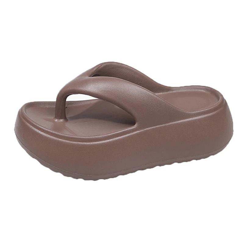 Fashion Summer Eva Platform Flip Flops for Women 2025 Non Slip Clip Toe Beach Slippers Woman Comfortable Thick Bottom Slides Sandals