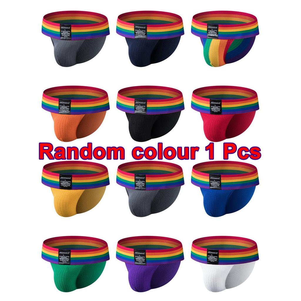 Kalsonger JOCKMAIL Slumpfärg 1 st Bomull Nylonblandning Material Mode Sexiga Sportunderby Klubbparty Vardags Casual Shorts