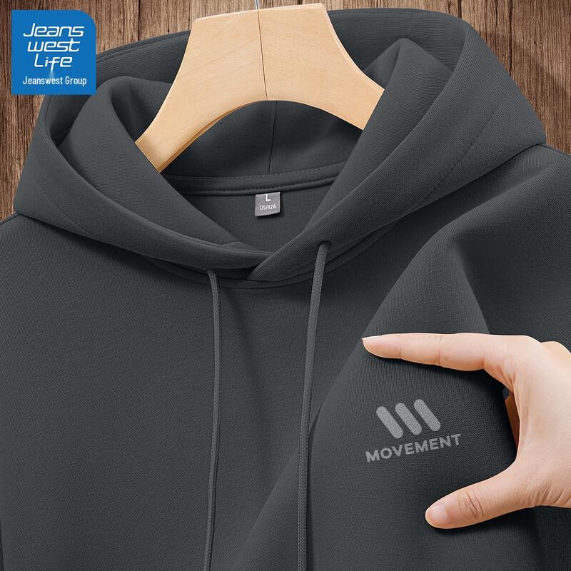 Jeanswest Life Men's Graphic Loose Fit Hooded Sweatshirt