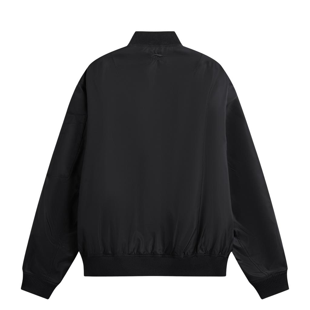 Li Ning Sports Lifestyle Series Baseball Collar Embroidered Pattern Couple Cotton Jacket Unisex jackets AJMW199-1