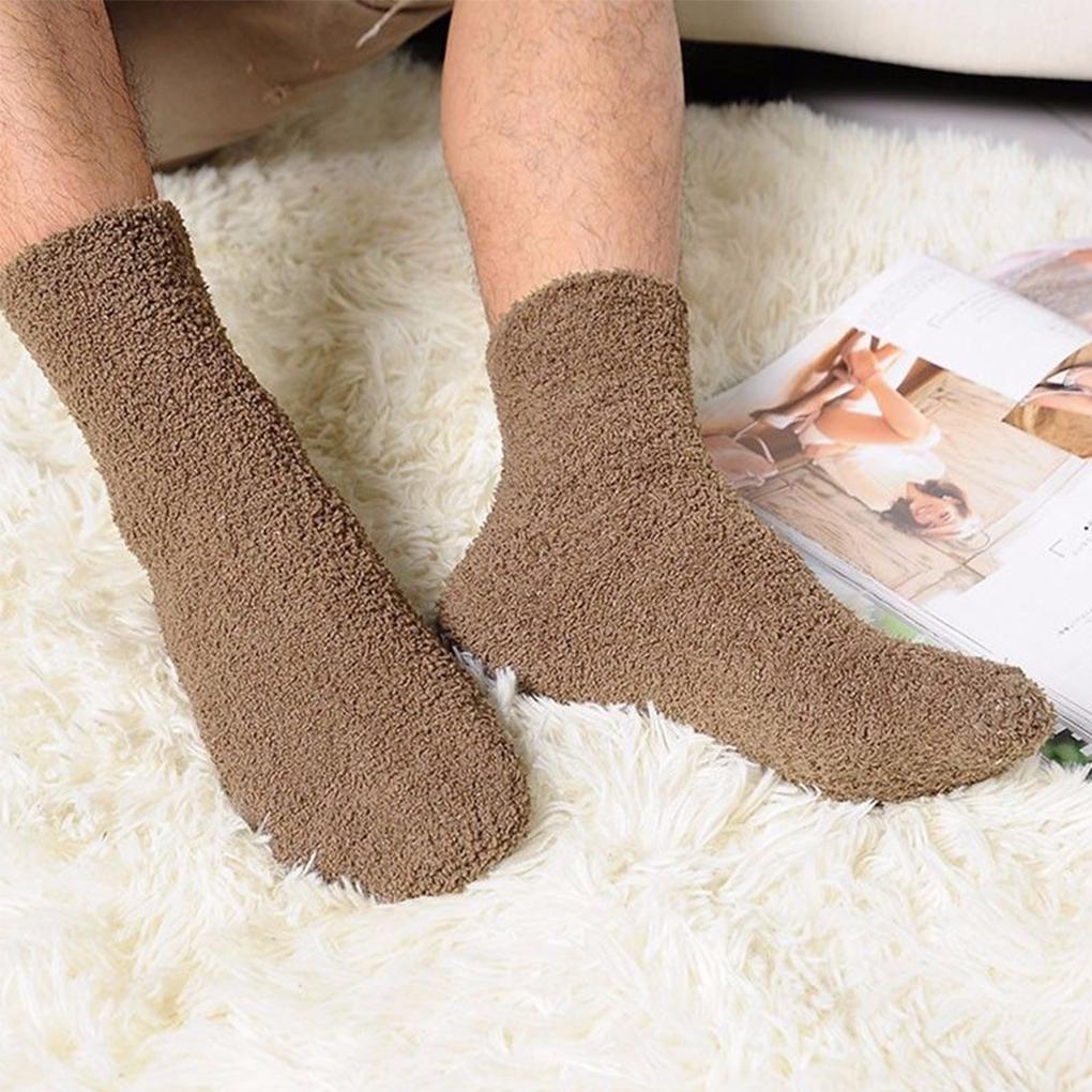 Extrem gemütliche Kaschmirsocken für Herren und Damen, für den Winter, warm, für Schlaf, Bett, Boden, Zuhause, flauschig