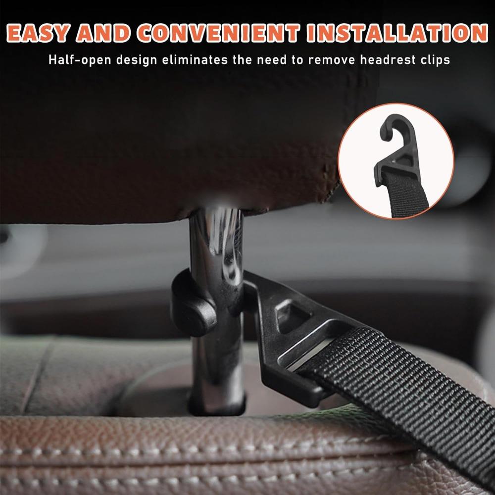 2er-Pack robuster 15 kg Auto-Kopfstützen-Haken-Organizer – universeller Mehrzweck-Aufbewahrungsbügel für Taschen, Regenschirme und Flaschen