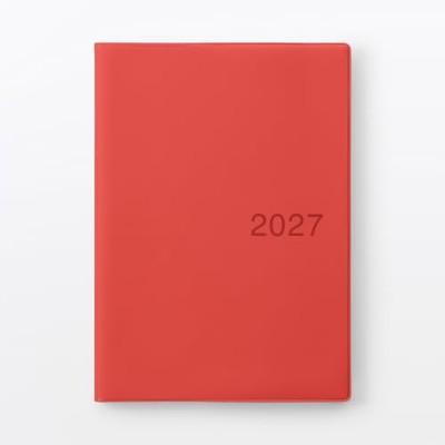 MUJI 2027 Monthly Weekly Planner Schedule Book Red Dec 2026 A6