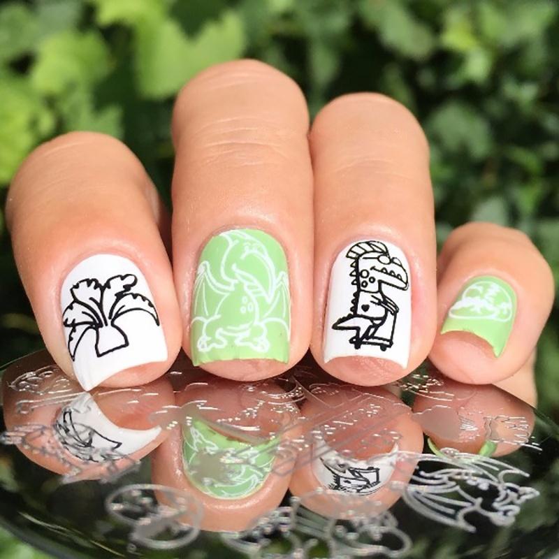 Ronde Nail Stamping Plate Wow Flower 5.5cm Sjabloon Manicure Nail Art Afbeeldingsplaat