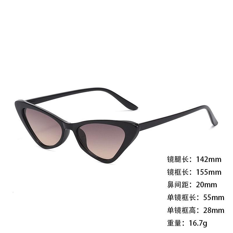 Foreign Trade Retro Triangular Small Frame Cat Eye Sunglasses Sunglasses Shading Women'S Sunglasses