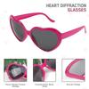 6pcs Lunettes à Diffraction Effet Cœur, Lunettes de Soleil Effets Spéciaux en Forme de Cœur Lumineux 3D Lunettes d'Amour Pour Bar Boîte de Nuit -CEUK